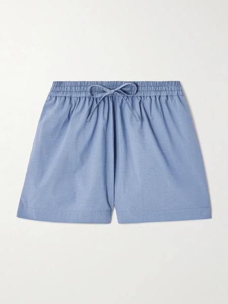  Matteau Matteau - + Net Sustain Organic Cotton-poplin Shorts - Light Blue 
