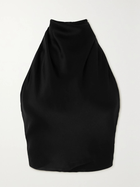  Matteau Matteau - + Net Sustain Satin Halterneck Top - Black 