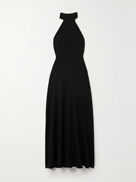  Matteau Matteau - + Net Sustain Stretch-wool Halterneck Maxi Dress - Black 