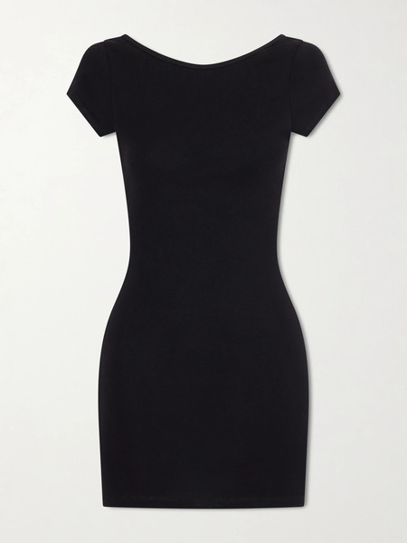  Matteau Matteau - Open-back Cotton-jersey Mini Dress - Black 