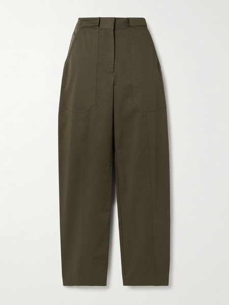  Matteau Matteau - Organic Cotton-blend Twill Straight-leg Pants - Green 