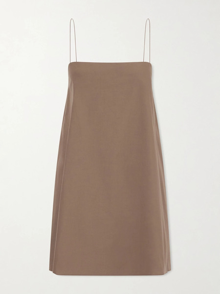  Matteau Matteau - Organic Cotton-poplin Mini Dress - Brown 
