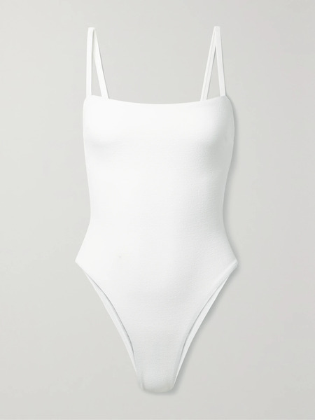  Matteau Matteau - Petite Square Recycled-seersucker Swimsuit - White 