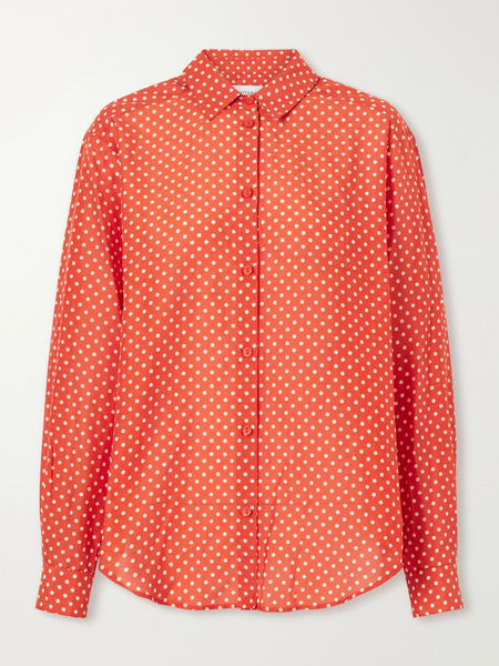  Matteau Matteau - Polka Dots Organic Cotton Blend Shirt - Red 