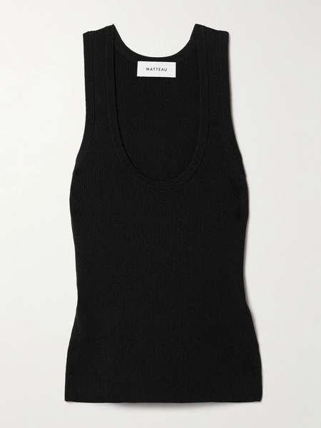  Matteau Matteau - Ribbed-knit Tank - Black 