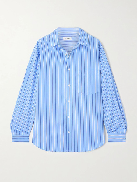  Matteau Matteau - Striped Organic Cotton-poplin Shirt - Blue 