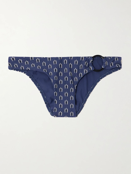  Matteau Matteau - The Ring Embellished Floral-print Recycled Bikini Briefs - Blue 