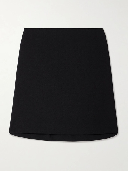  Matteau Matteau - Wool-blend Crepe Mini Skirt - Black 