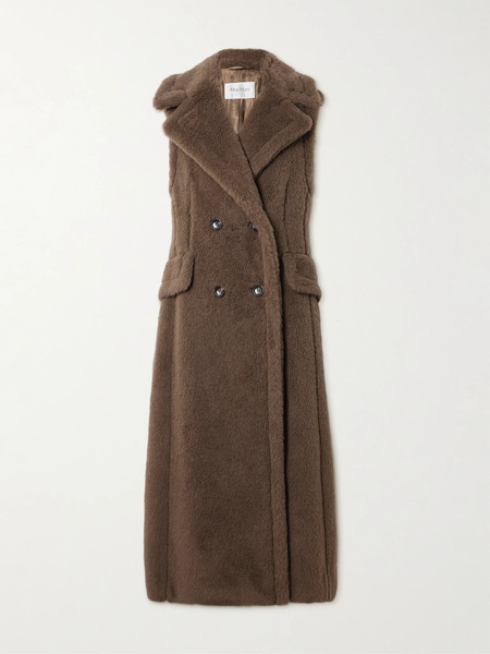  Max Mara Max Mara - Boario Belted Alpaca-blend Double-breasted Coat - Bronze 