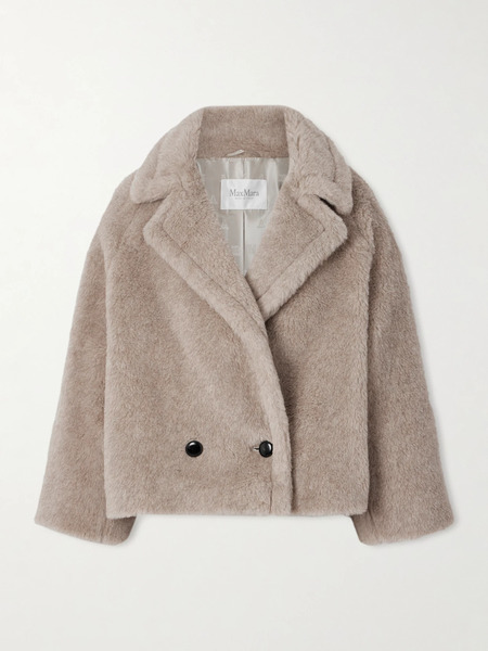  Max Mara Max Mara - Cambusa Double-breasted Alpaca, Cashmere And Silk-blend Coat - Sand 