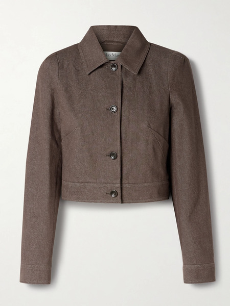  Max Mara Max Mara - Cropped Denim Jacket - Brown 
