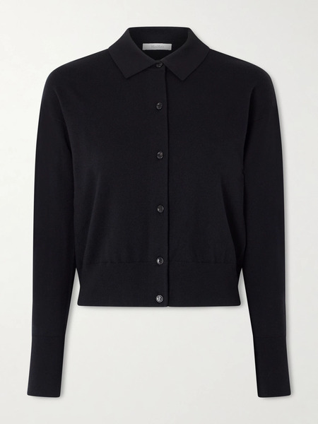  Max Mara Max Mara - Cropped Wool-blend Cardigan - Black 