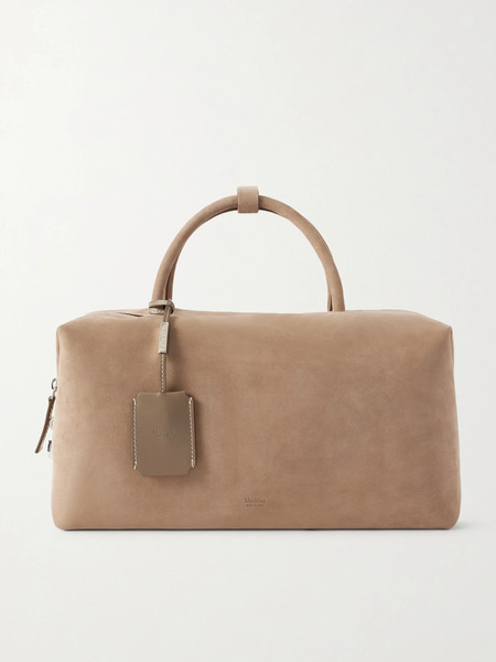  Max Mara Max Mara - Leather-trimmed Nubuck Tote - Brown 