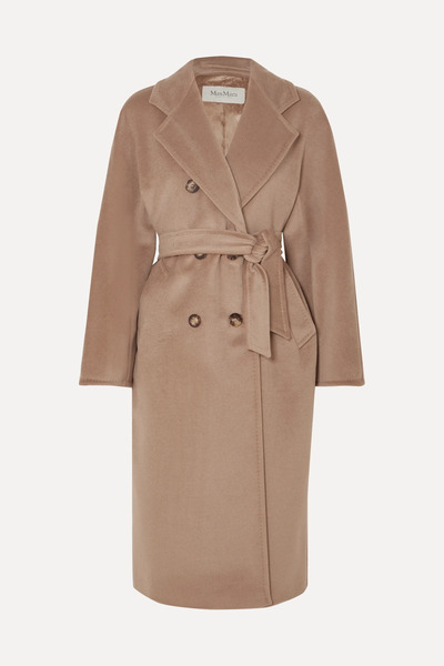  Max Mara Max Mara - Madame 101801 Icon Double-breasted Wool And Cashmere-blend Coat - Camel 