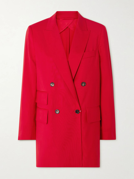  Max Mara Max Mara - Nebbie Double-breasted Wool Blazer - Red 