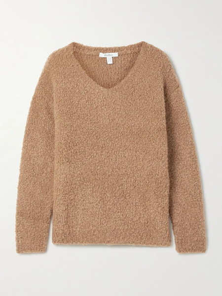  Max Mara Max Mara - Pantera Camel Hair And Silk-blend Bouclé Sweater - Small 