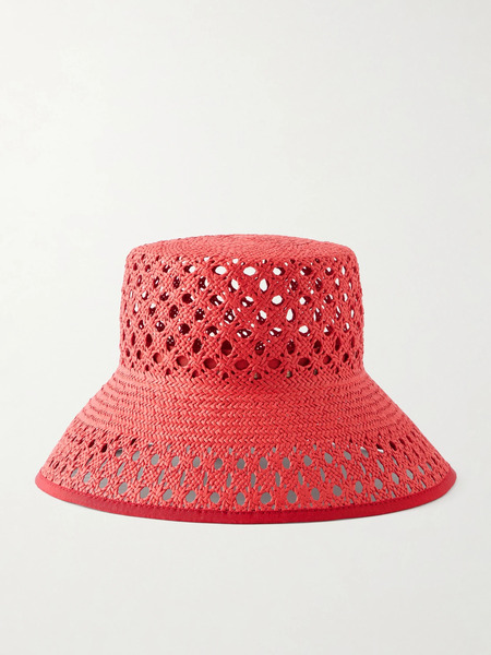  Max Mara Max Mara - Raffia Bucket Hat - Red 