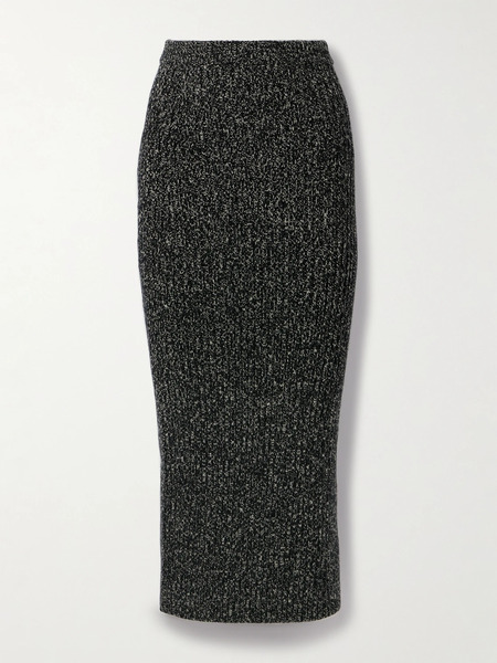  Max Mara Max Mara - Rodano Wool-blend Midi Skirt - Gray 