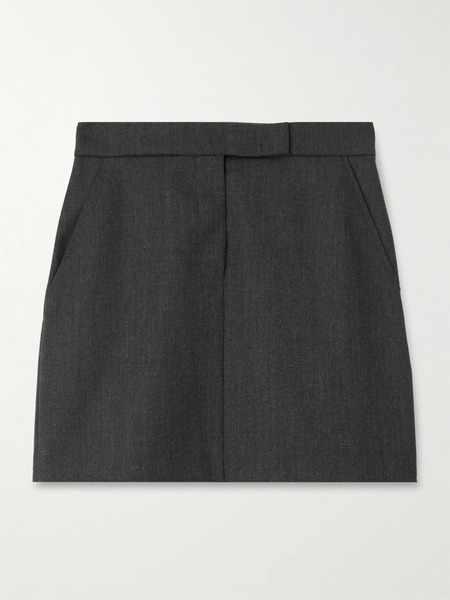  Max Mara Max Mara - Sondalo Wool-twill Mini Skirt - Dark Gray 