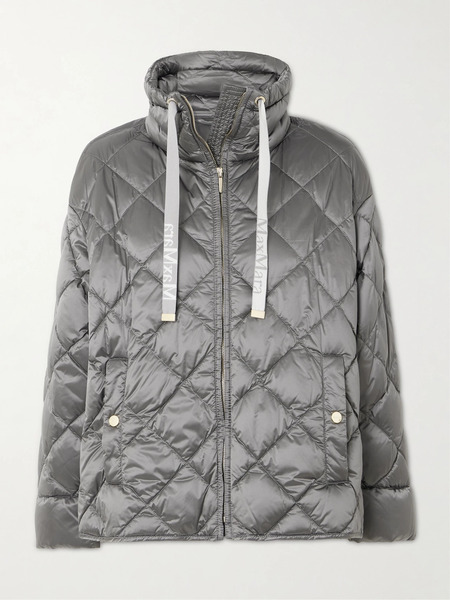  Max Mara Max Mara - The Cube Quilted Padded Shell Down Jacket - Dark Gray 