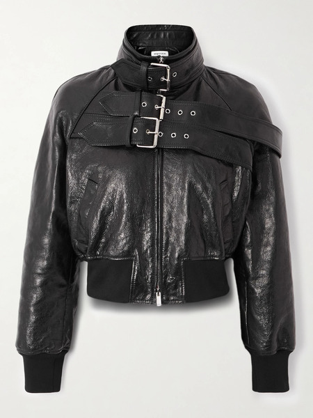 Mcqueen Mcqueen - Buckled Leather Jacket - Black 
