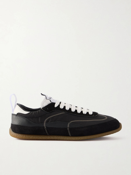  Mcqueen Mcqueen - Ec1 Suede And Leather-trimmed Shell Sneakers - Black 