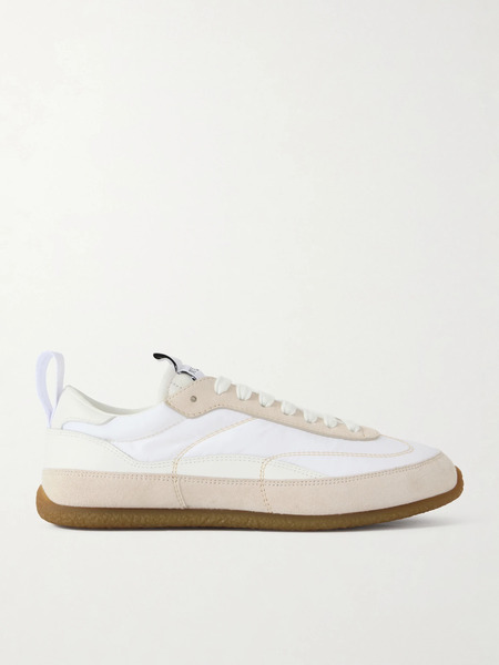  Mcqueen Mcqueen - Ec1 Suede And Leather-trimmed Shell Sneakers - White 