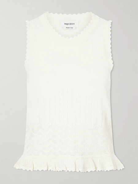  Mcqueen Mcqueen - Knitted Jersey Tank - White 