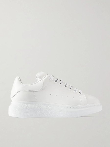  Mcqueen Mcqueen - Leather Exaggerated-sole Sneakers - White 