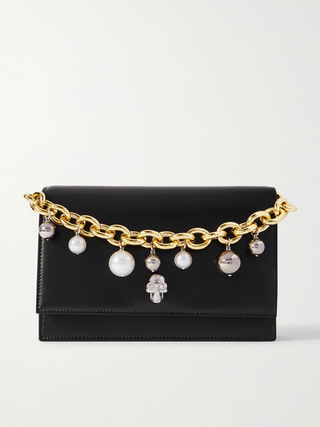 Mcqueen Mcqueen - Skull Leather Clutch - Black 