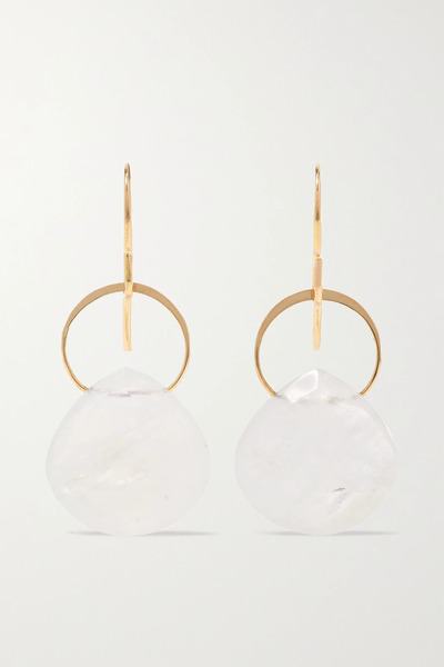  Melissa Joy Manning Melissa Joy Manning - 14-karat Gold Moonstone Earrings - One Size 