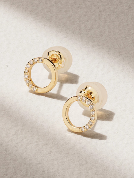  Melissa Joy Manning Melissa Joy Manning - 14-karat Recycled Gold Diamond Earrings - One Size 