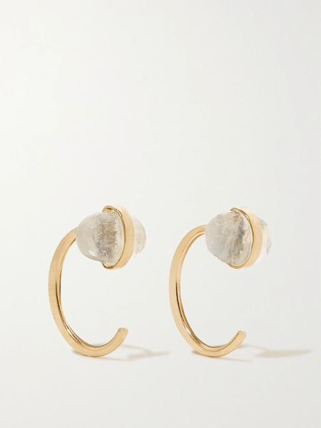  Melissa Joy Manning Melissa Joy Manning - 14-karat Recycled Gold Moonstone Earrings - One Size 