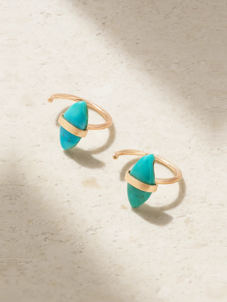  Melissa Joy Manning Melissa Joy Manning - 14-karat Recycled Gold Turquoise Earrings - One Size 