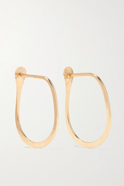  Melissa Joy Manning Melissa Joy Manning - Teardrop 14-karat Gold Hoop Earrings - One Size 