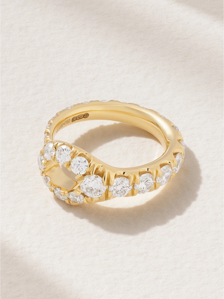  Melissa Kaye Melissa Kaye - Lola Needle Large 18-karat Gold Diamond Ring - 7 