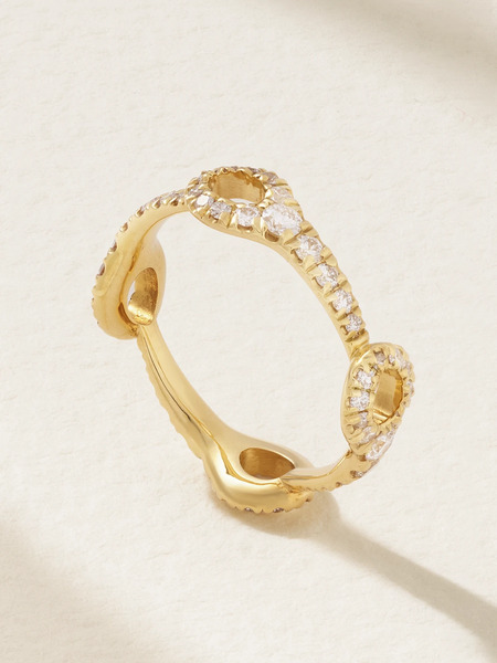  Melissa Kaye Melissa Kaye - Lola Needle Small 18-karat Gold Diamond Ring - 6 