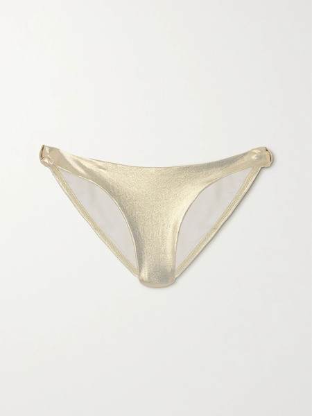  Melissa Odabash Melissa Odabash - Stockholm Metallic Bikini Briefs - Gold 