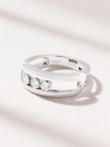  Messika Messika - Move Classique 18-karat White Gold Diamond Ring - Silver 