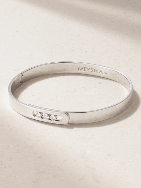  Messika Messika - Move Noa 18-karat White Gold Diamond Bangle - Silver 