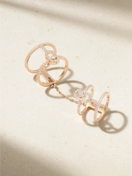  Messika Messika - Move Uno Double Convertible 18-karat Rose Gold Diamond Ring - 50 