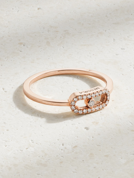  Messika Messika - Move Uno 18-karat Rose Gold Diamond Ring - 54 