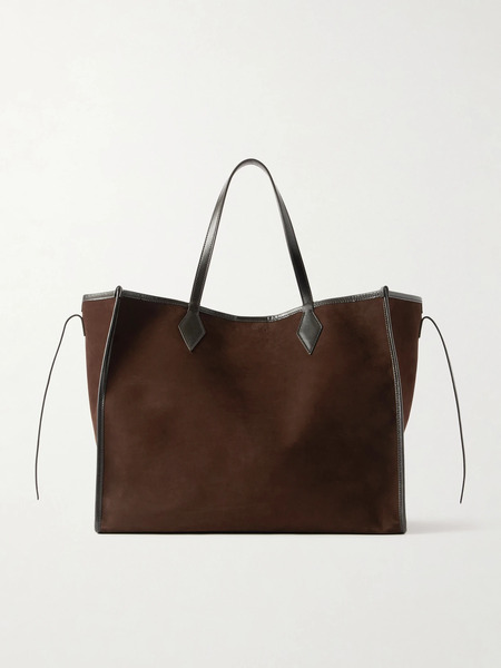  Métier Métier - Chameleon 41 Large Leather-trimmed Nubuck Tote - Brown 