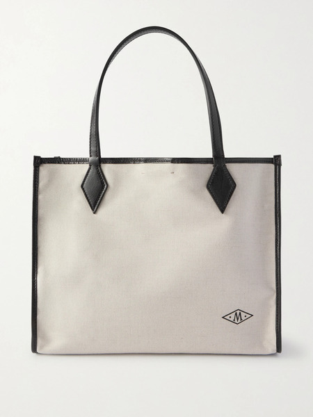  Métier Métier - Chameleon 34 Leather-trimmed Canvas Tote Bag - Cream 