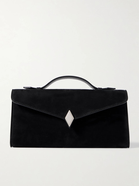  Métier Métier - Edge Embellished Nubuck Clutch - Black 