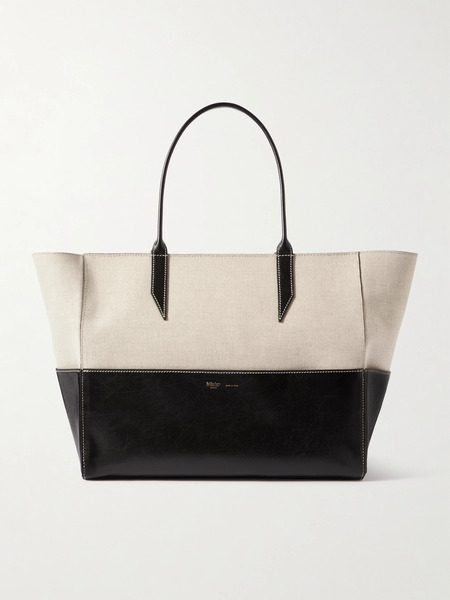  Métier Métier - Incognito 36 Linen And Leather Tote - Off-white 