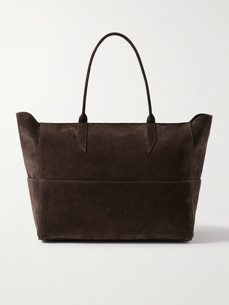  Métier Métier - Incognito 36 Paneled Suede Tote - Chocolate 