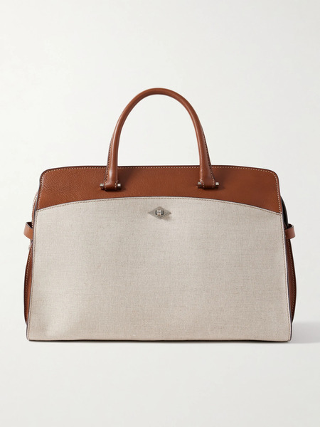  Métier Métier - Private Eye Leather And Linen Tote - Cream 