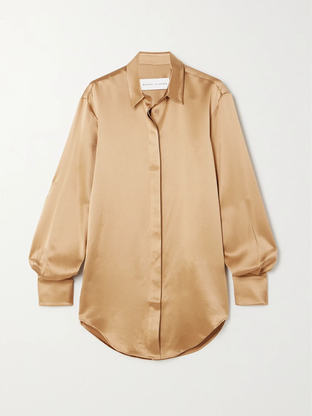  Michael Lo Sordo Michael Lo Sordo - Silk-satin Shirt - Gold 