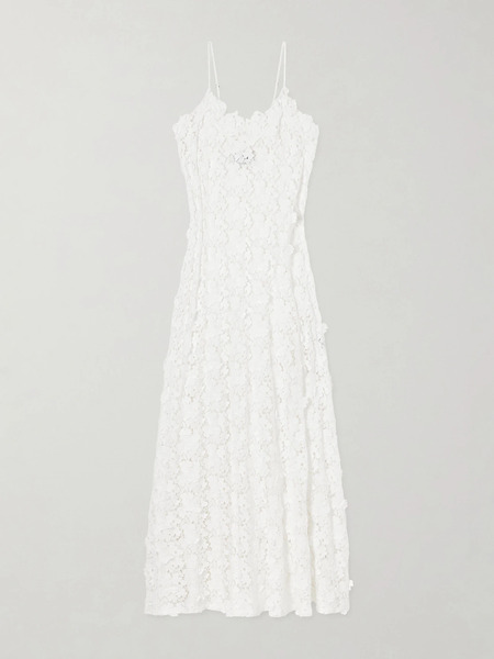  Miguelina Miguelina - Jaquelyn Lace Midi Dress - Ivory 